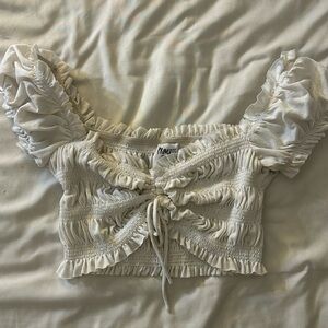 Princess Polly Front Tie Girly Top 🤍